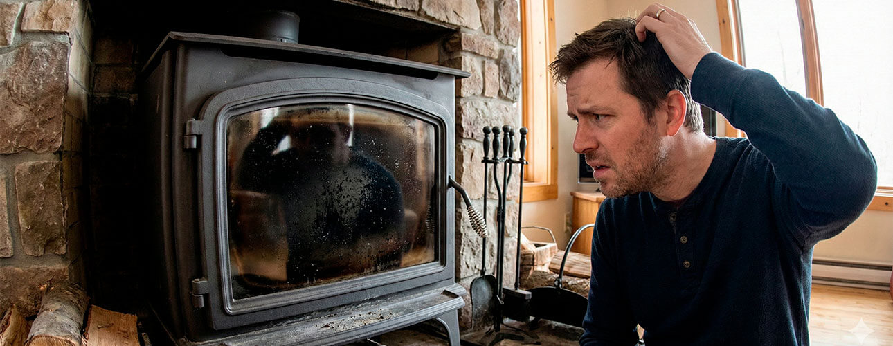 Чистое стекло камина: почему появляется сажа и как её убрать
