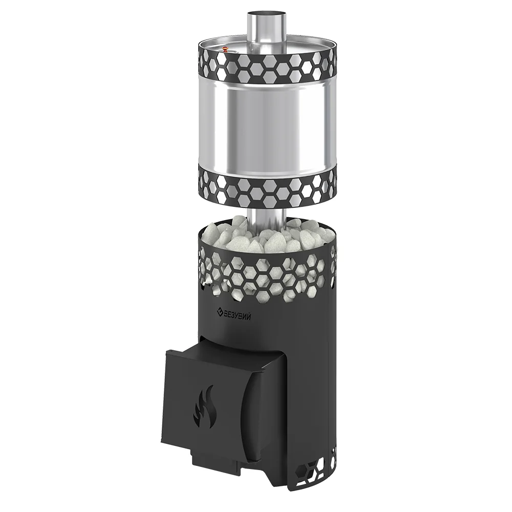 Печь для бани Везувий "Чёрная Пчёлка" с баком