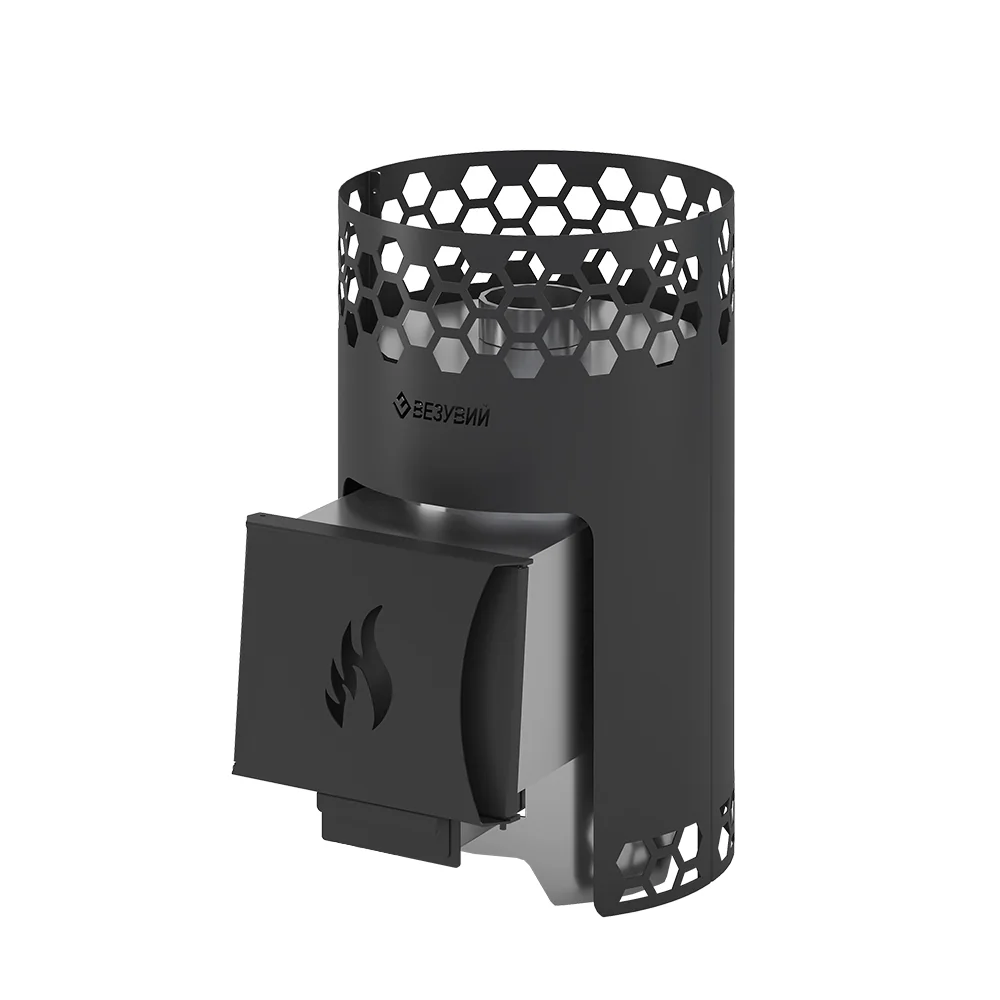 Печь для бани Везувий "Чёрная Пчёлка" НЕРЖ.