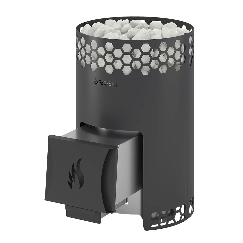 Печь для бани Везувий "Чёрная Пчёлка 20" НЕРЖ.