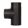 Тройник LAVA (конструкционная сталь 2мм, черный) 90* (180)